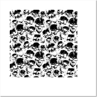 skulls collage Posters and Art